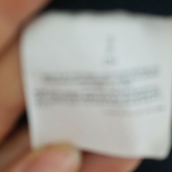 T-shirt top long sleeve front pocket boyfriend black stretch S - Picture 8 of 9